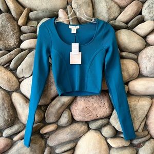 NWT Happily Grey Long Sleeve Top - Size Large